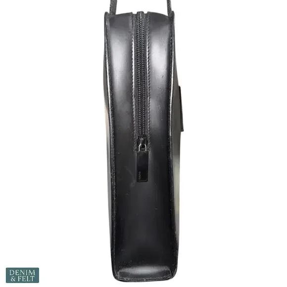 Gucci Black GG Logo Shoulder Tote Work Bag Classic Designer Style PVC Purse - Picture 9 of 16